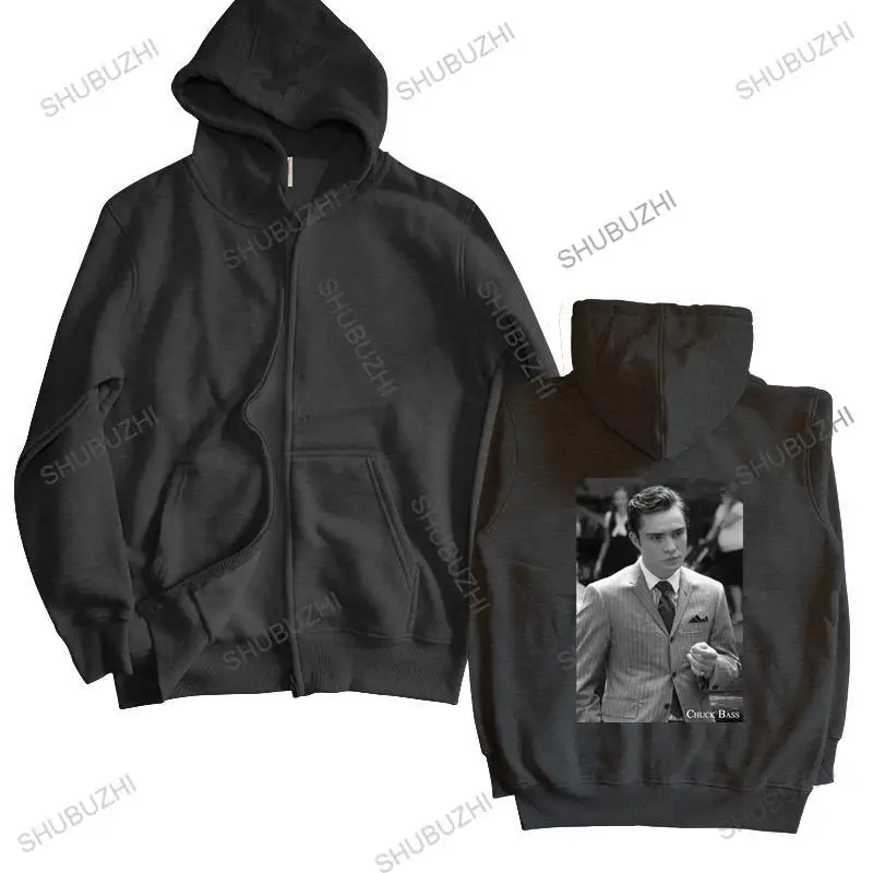 

fashion brand winter hoodies Chuck Bass Gossip Girl Ed Westwick male hooded zipper warm jacket