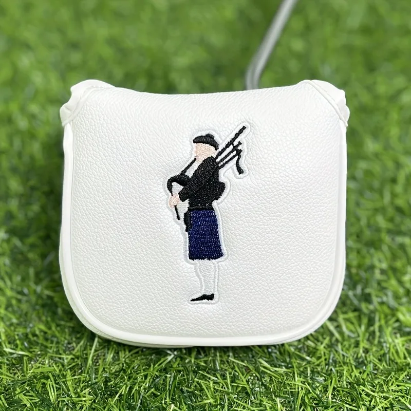 1 غطاء رأس بتصميم مثير للاهتمام لنادي الجولف - PU أبيض - إغلاق بإبزيم مغناطيسي، واقي نادي مقاوم للخدش #1