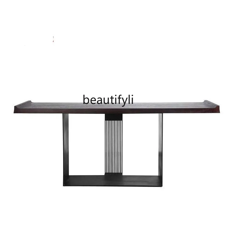 

Chinese Style Entrance Cabinet Solid Wood Flat Head a Long Narrow Table Modern Minimalist Console Tables Lobby Decoration