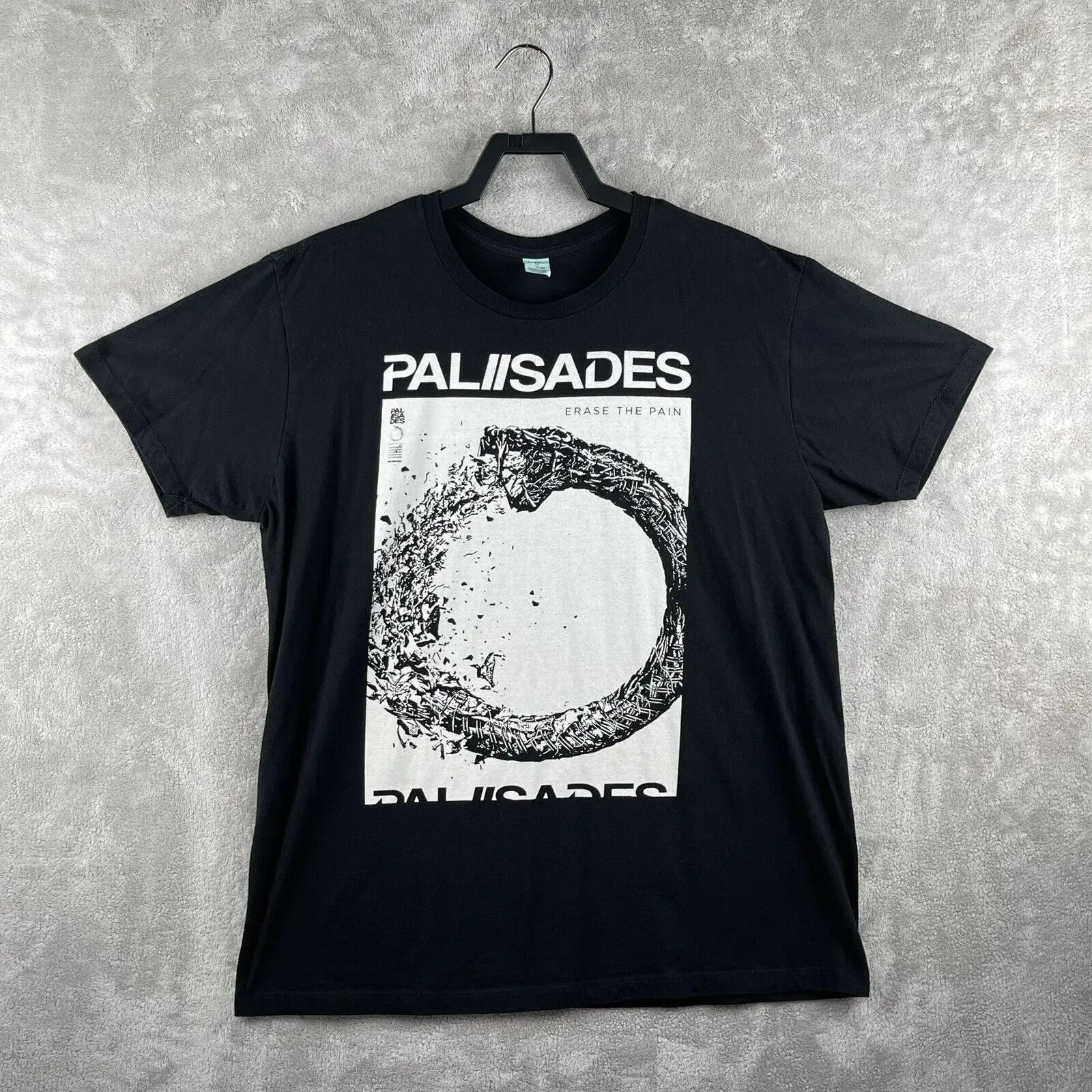 Palisades Erase The Pain Snake Circle T Shirt Pacific Black Size Xl