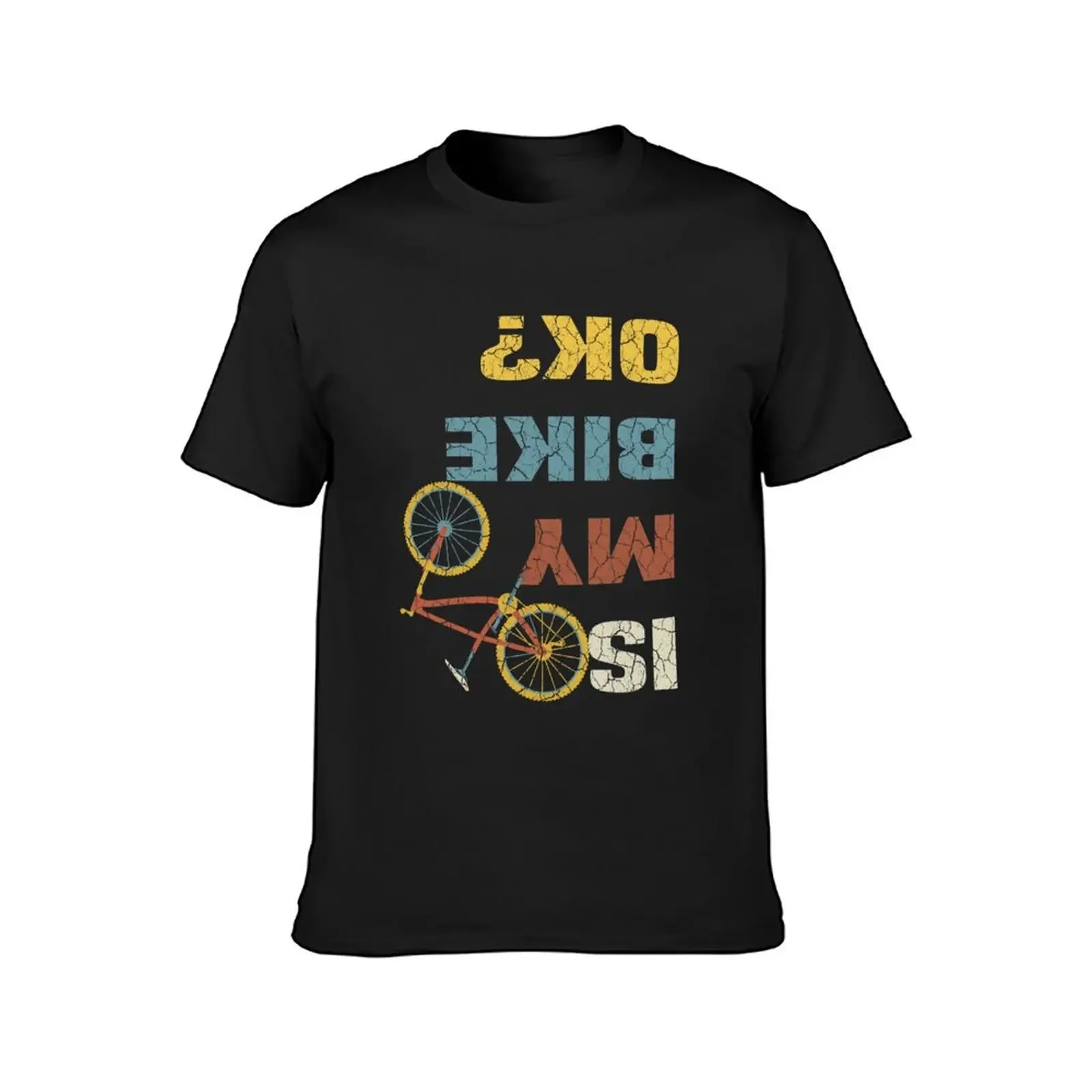 دراجتي حسنا! تي شيرت رجالي برسومات لركوب الدراجات ، تي شيرت كبير الحجم #2