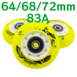 children roller wheel inline skate wheel 64mm 68mm 72mm 83a 8wheels/lot