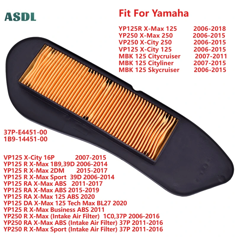 

Motorcycle Parts Air Filter Air Cleaner for Yamaha YP125R X-Max YP250 VP250 VP125 MBK 125 YP125 YP250 Intake Air Filter