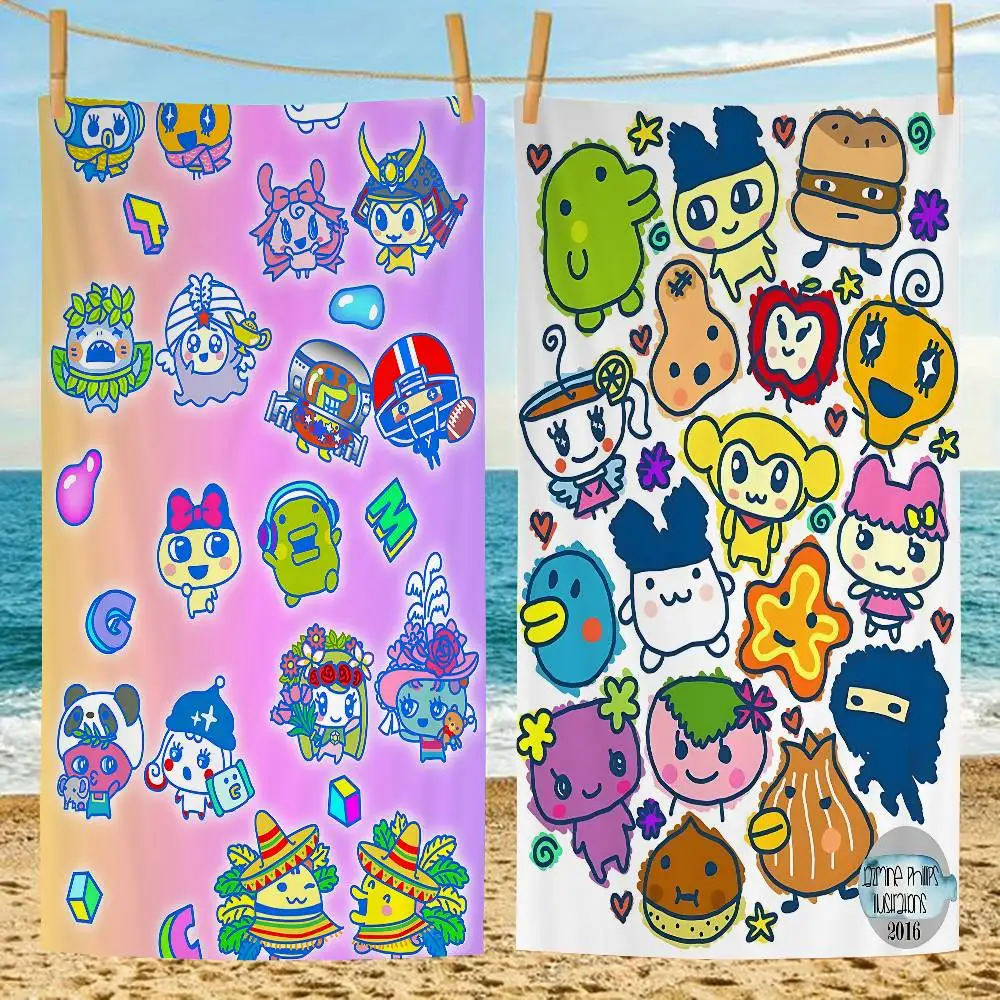 Tamagotchi M-Mametchi Big Microfiber Beach Towels Quick Dry Towel Sand Beach Towels Pool Towel for Travel Swim Pool Yoga