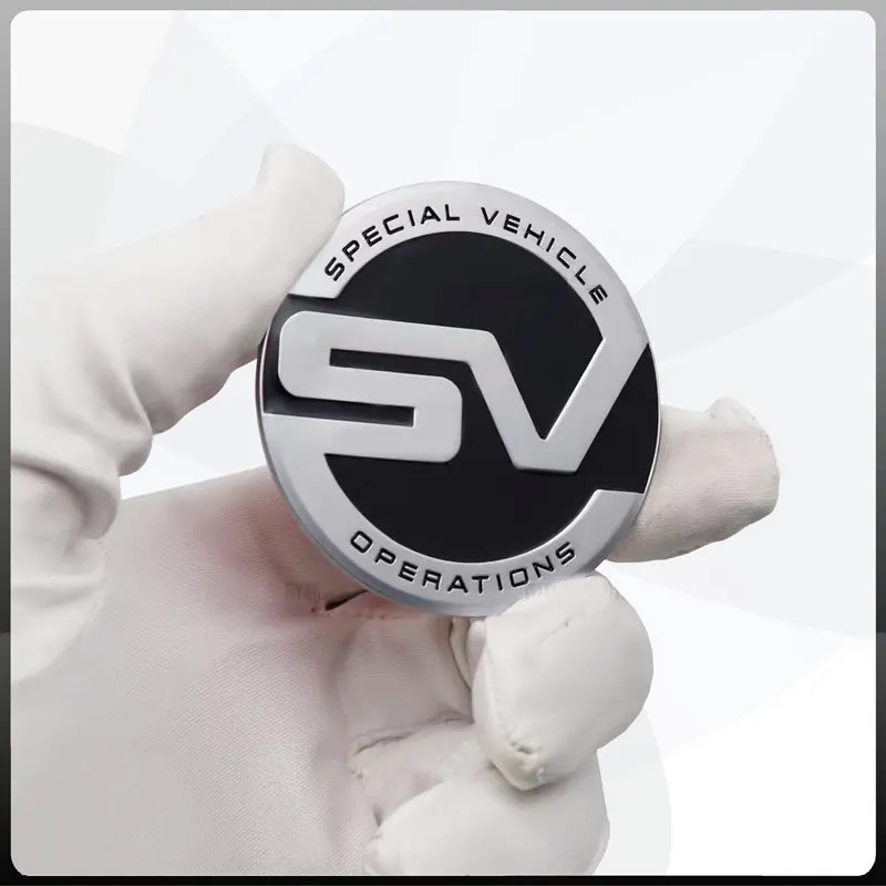 SV styling Emblem Car Body Sticker Car Rear Badge B-pillar Decal For Land Rover Range Rover Evoque Defender