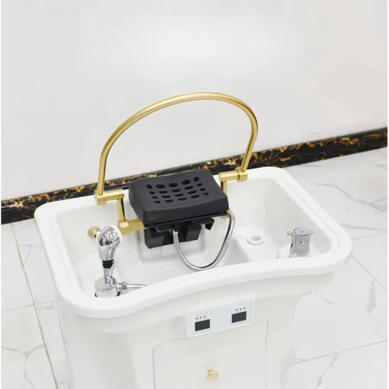 

Newest Mobile Minimalistic Shampoo Chais Hairdressing Water Circulation Shampoo Chairs Beauty Head Spa Chuveiro Furniture