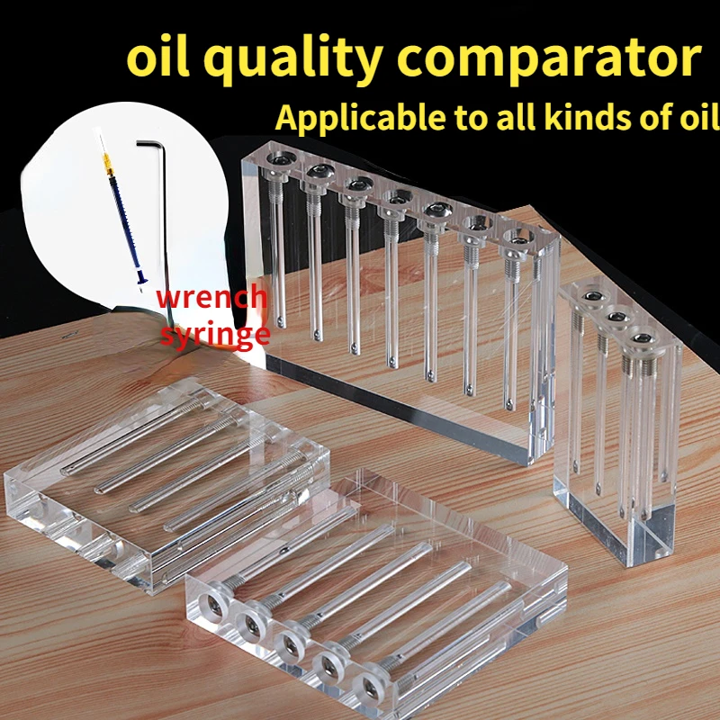 

Car Engine Oil Oil Quality Comparator Can Be Flipped Acrylic Glass Demonstration Stand Oil Viscosity Test Tool Comparator