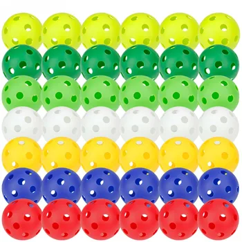 Palla da allenamento per baseball super morbida 72mm26 foro stampato a iniezione pickleball Hole Ball Super soft pratica all'aperto Baseball 21g