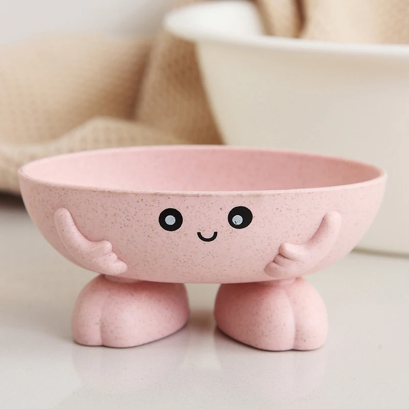 1Pcs Eco-friendly Soap Box Non-slip Soap Dish Bathroom Supplies Soap Holder Cartoon Shape Storage Box Bathroom Accessories