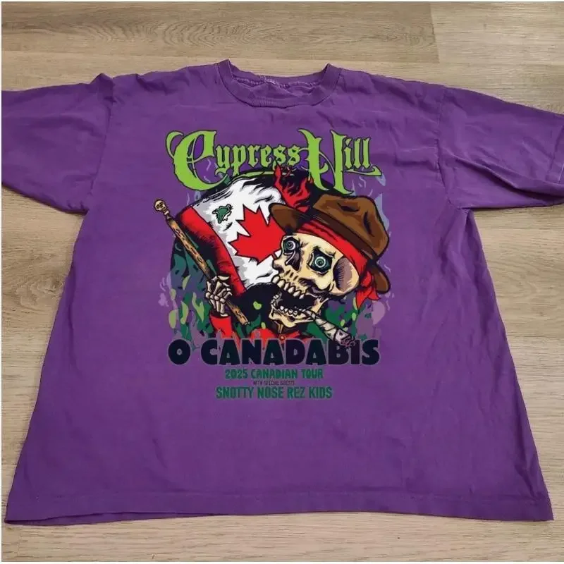 Hot Cypress Hill O Canadabis 2025 Canadian Tour Purple T Shirt