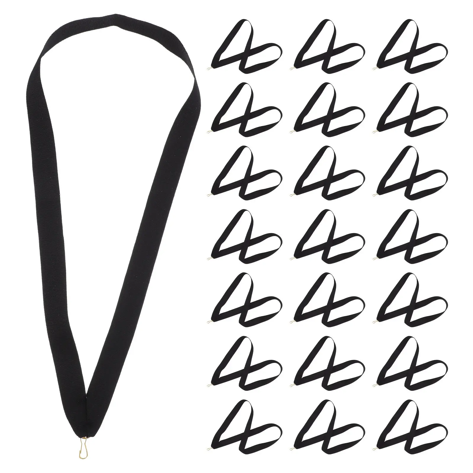 30Pcs Medal Lanyards Soft Polyester Safety Clip Neck Straps for Awards Competitions Sports Student Id Badge Medals Neck Ribbons