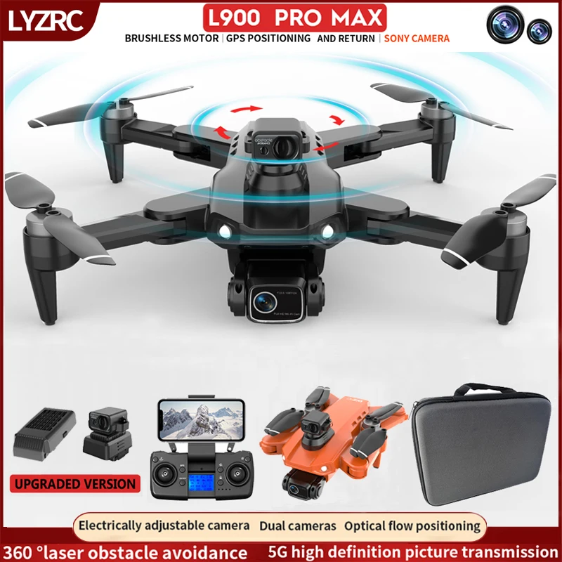 LYZRC L900 Pro MAX Drone 4K Professional HD Dual Camera GPS 5G Wifi 360° Obstacle Avoidance Brushless Foldable RC Quadcopter Toy