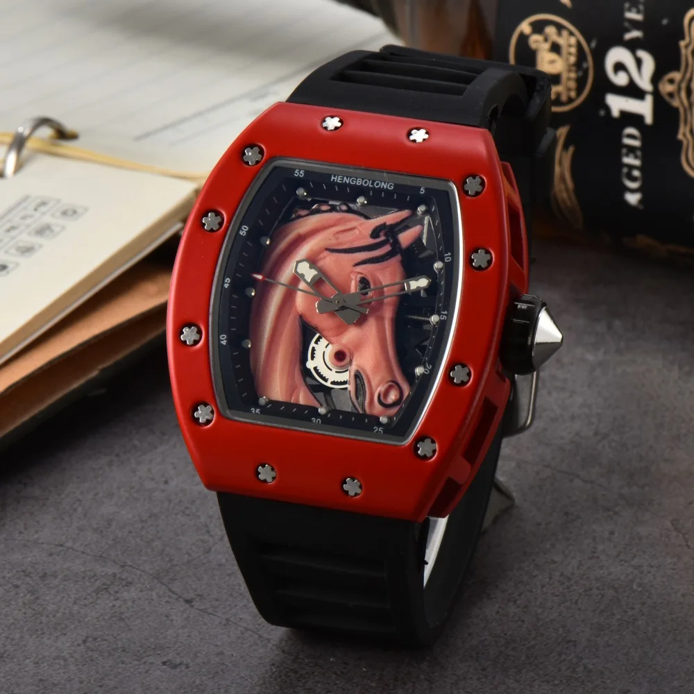 Hot sell Men Women casual PU strap bucket watch Fashion pointer design business Quartz Electronic watch