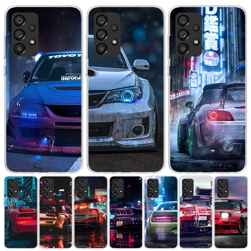 Sport Car Drift JDM Japan Case Phone Cover for Samsung Galaxy A16 A15 A14 A13 A56 A55 A54 A53 A36 A35 A34 A33 A26 A25 A24 A23 A0