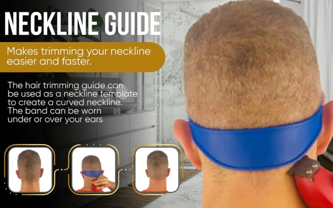 DIY Home Haircuts Curved Headband Silicone Neckline Shaving Template and Hair Cutting Guide Hair Styling Tool