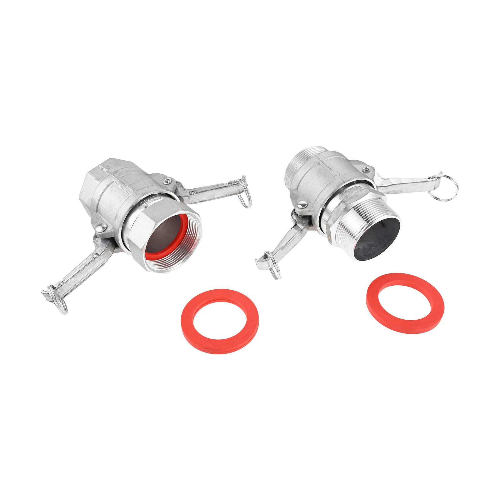 2Pcs Camlock D Cam Groove Hose Fittings with 4 Camlock 2Inch Gaskets 2 Global Type A Cam Groove Hose Fitting Replacement Kit