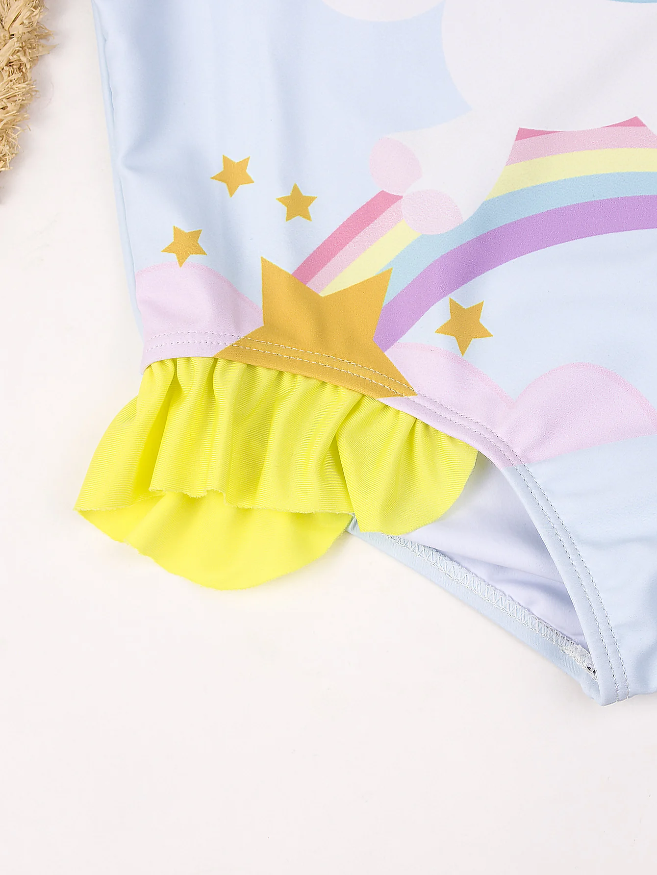 Summer 4-8 Years Outdoor Kids Girls Swimsuit One Piece Swimsuit Unicorn Mermaid Print Children Swimwear Beachwear Bathing Suit