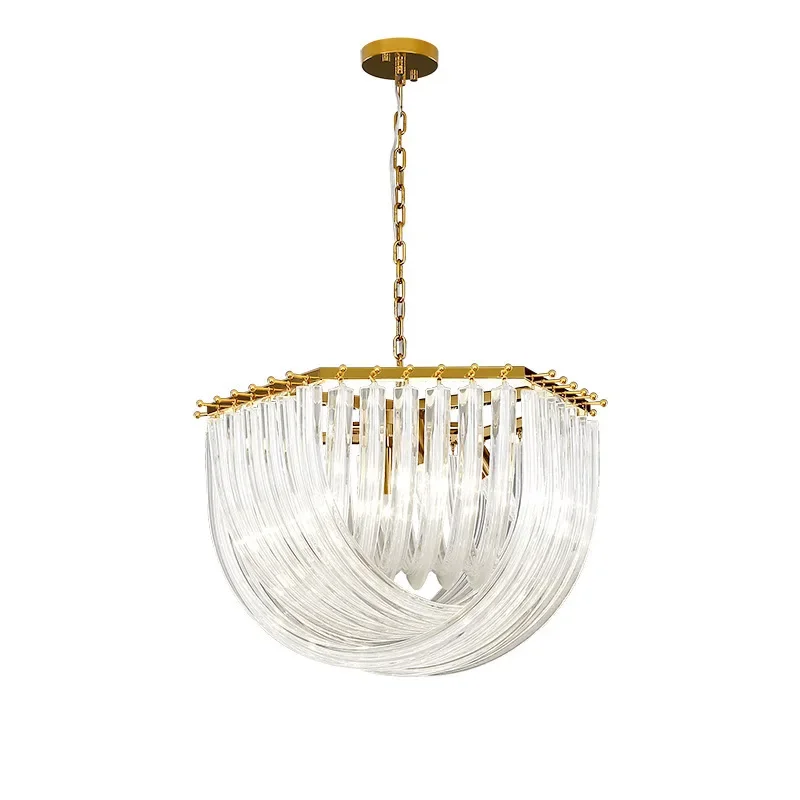

Postmodern living room Hong Kong-style light luxury chandelier, Nordic simple bedroom glass elbow chandelier