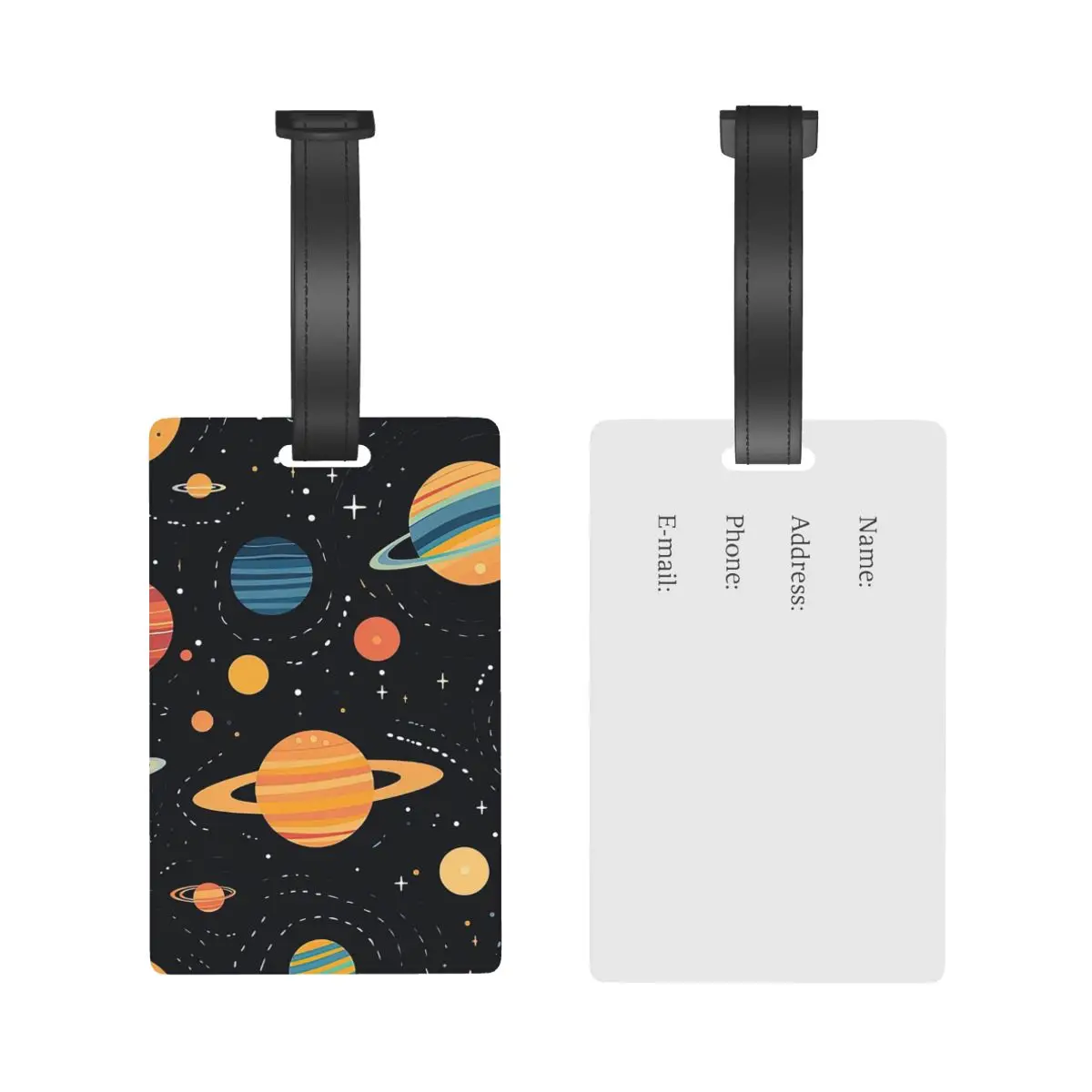 Solar System Space Planets Universe Luggage Tags Suitcase Accessories Travel Baggage Boarding Tag Label Holder ID Name Address