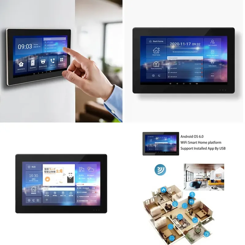 TCP/IP Video Doorphone for Multiple Apartment 10 Inch Indoor Network System