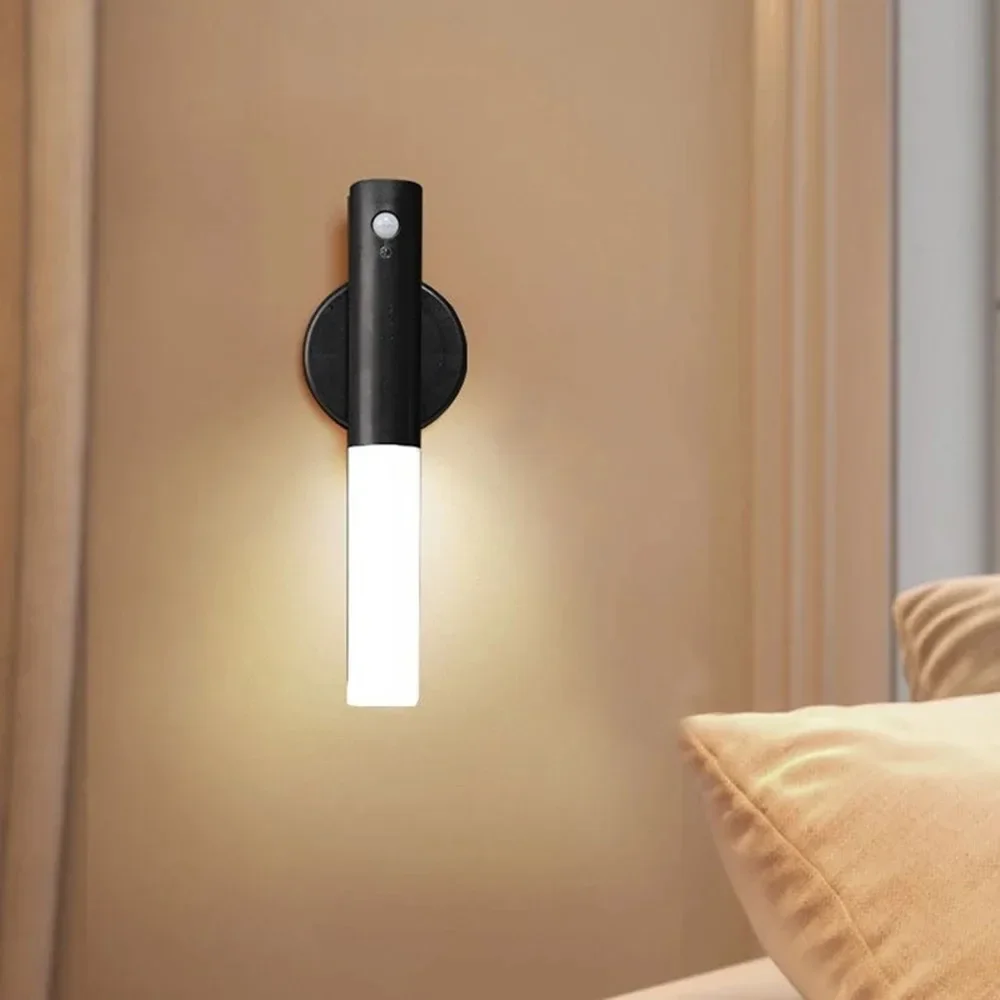 Motion sensing night light, magnetic wall light, USB charging LED light, suitable for corridors and stairs, Christmas gift