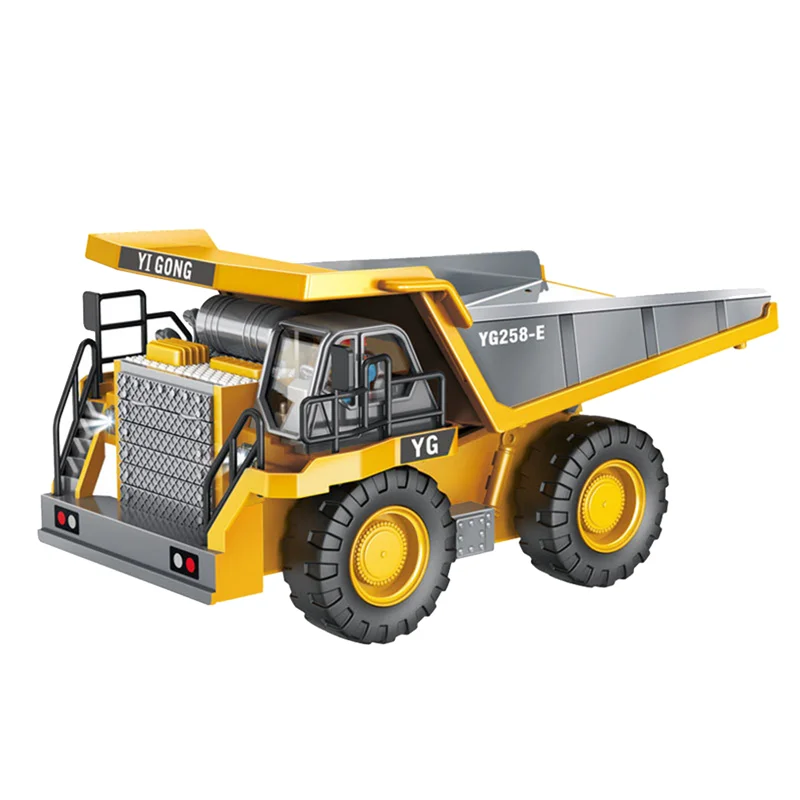 Baby-1:24 9 kanalen RC legering dumper auto techniek voertuig afstandsbediening aluminium auto speelgoed voor