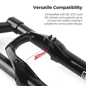 Bolany MTB Air Fork 26 27.5 29 Inch 120mm Travel Suspension Oil Air 9x100mm QR Lightweight Bike Bike R29 Accessories Main Main Sales Bicycle Aro Aro 26 - №5
