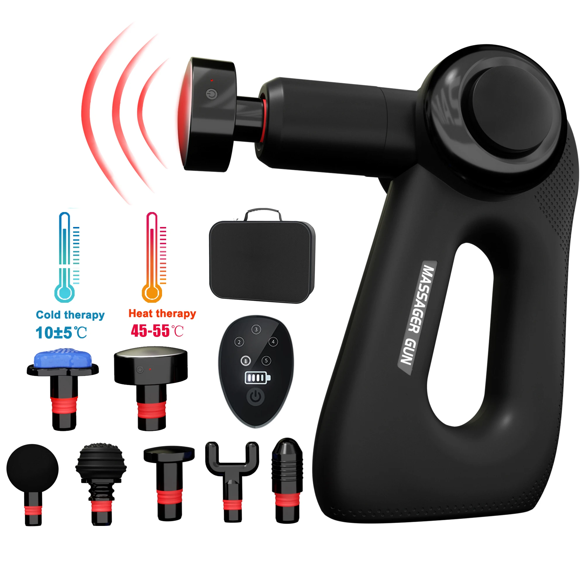 Pressure Sensor Body Gun Massager Private Label Cordless Deep Tissue Vibration Muscle Massage Gun