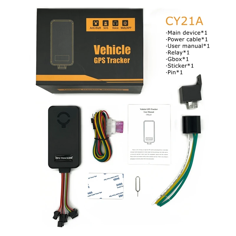 Mini GPS Car Tracker GPS Locator Cut Off Fuel GPS+LBS+AGPS Tracker For Car 12-36V Realtime Tracking CY21A