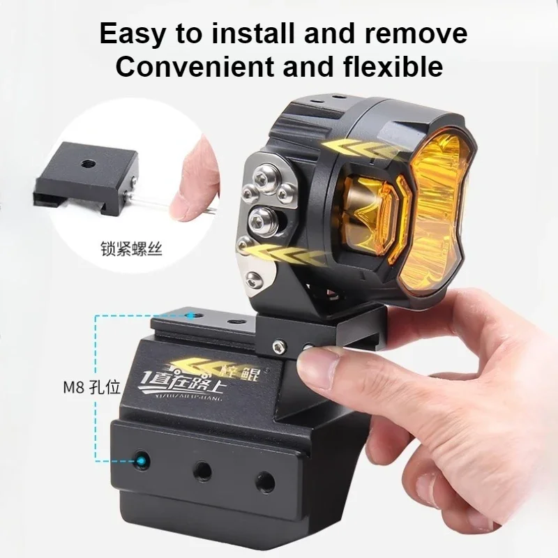 For GAC Trumpchi M6 Car A-Pillar Led Spotlight Expansion Bracket Modified Front Hood Dual-Light Quick-Release Lamp Stand
