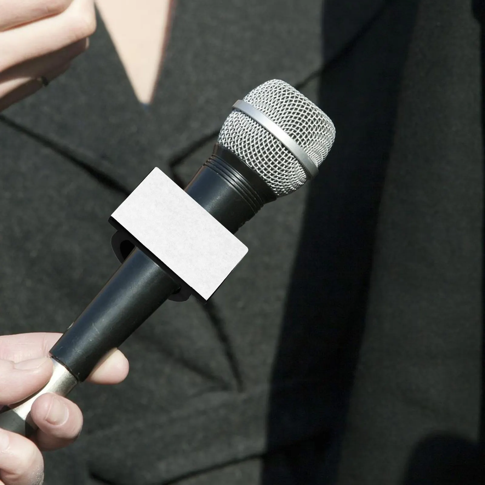 2-teilige Mikrofon-Clip-Heber-Halterung mit selbstklebenden schwarzen Clips aus Kunststoff