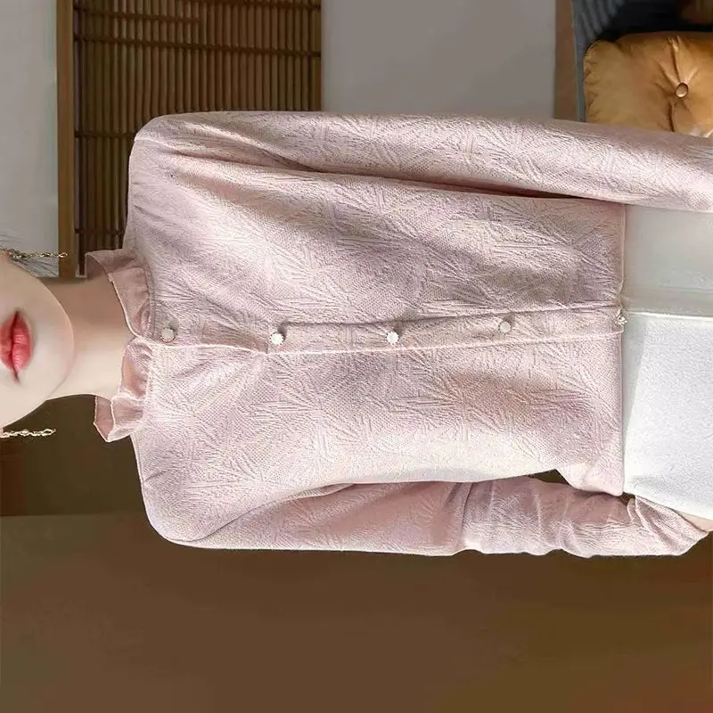 

2026 Весна Лето Осень Высококачественная рубашка Женские рубашки Блузка Элегантная свободная рубашка Модный повседневный топ Рубашка с тонким низом