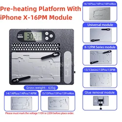 Piattaforma stazione dissaldante pre-riscaldamento intelligente i2C T18 per iPhone X-16PM IC separazione della scheda madre incollaggio riparazione a strati