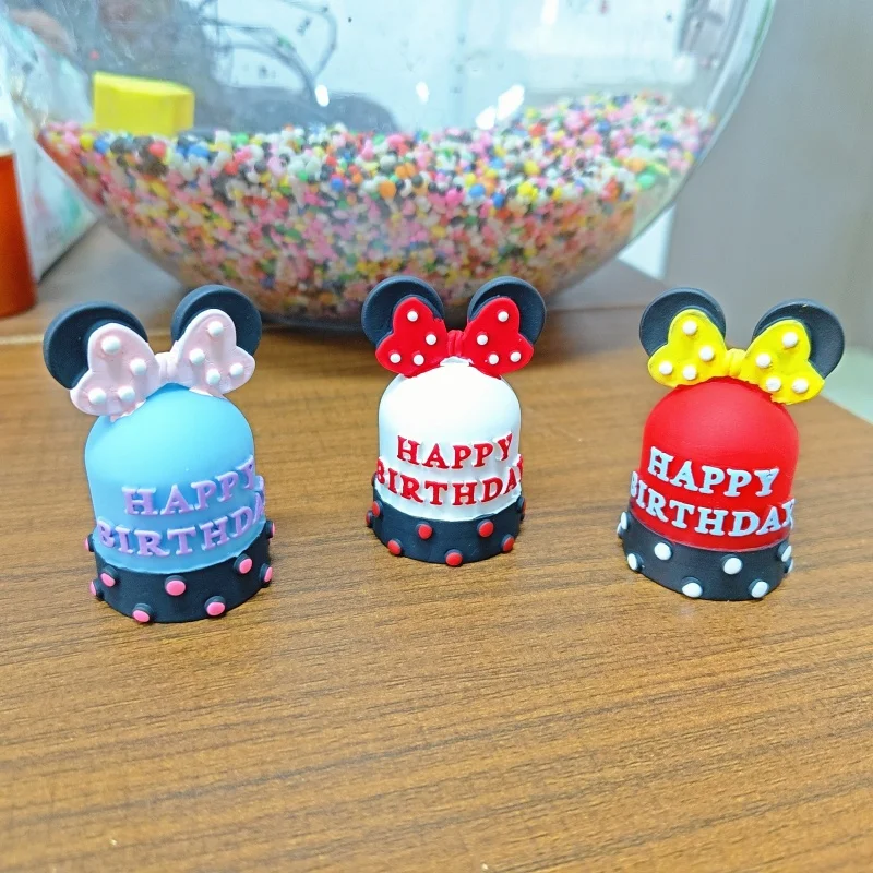 

Дисней Микки Маус Минни разноцветный колокольчик в форме банта с днем рождения орнамент в горошек тумбочка украшение для рабочего стола подарки