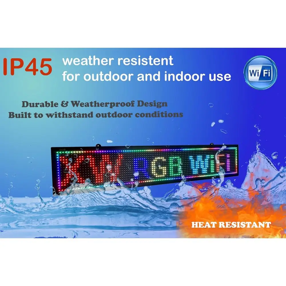 Colorful 40x8 Scrolling LED Sign for Versatile Advertising Display