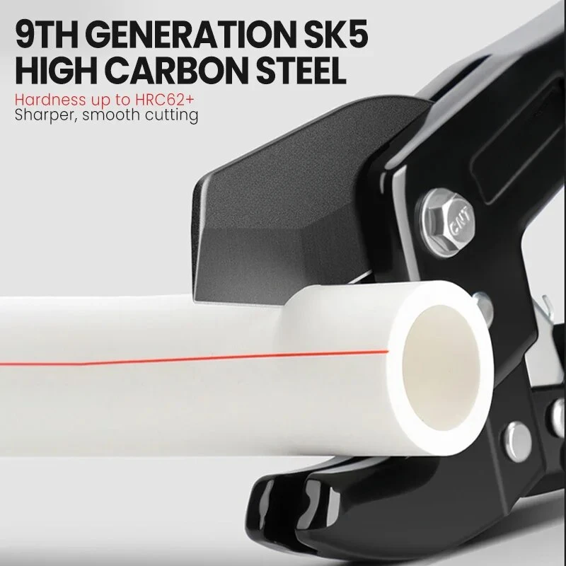 Pipe Cutter 32-42MM Pipe Scissors SK5 Material Ratchet PVC/PU/PP/PE Hose Pipe Cutter Scissors Hand Tools Repair Tools