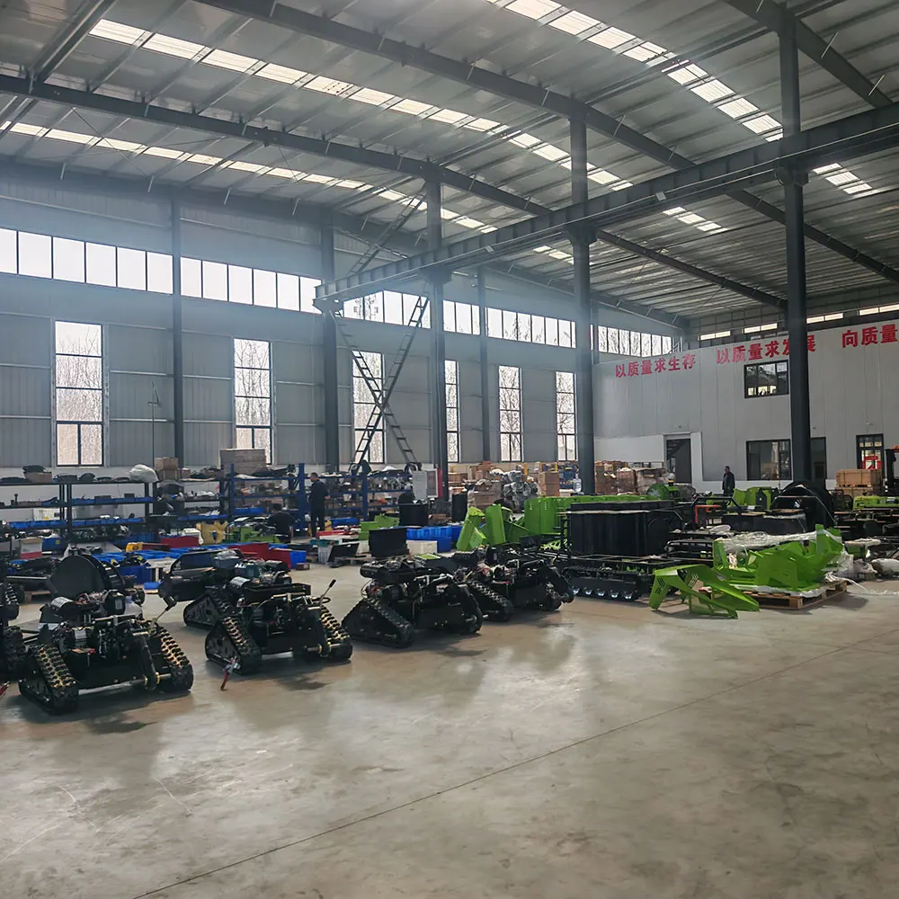 Hot Sale Remote Controlled 24V   Low Profile Crawler Lawn Mower Brush Cutter for Agriculture Use - view 3