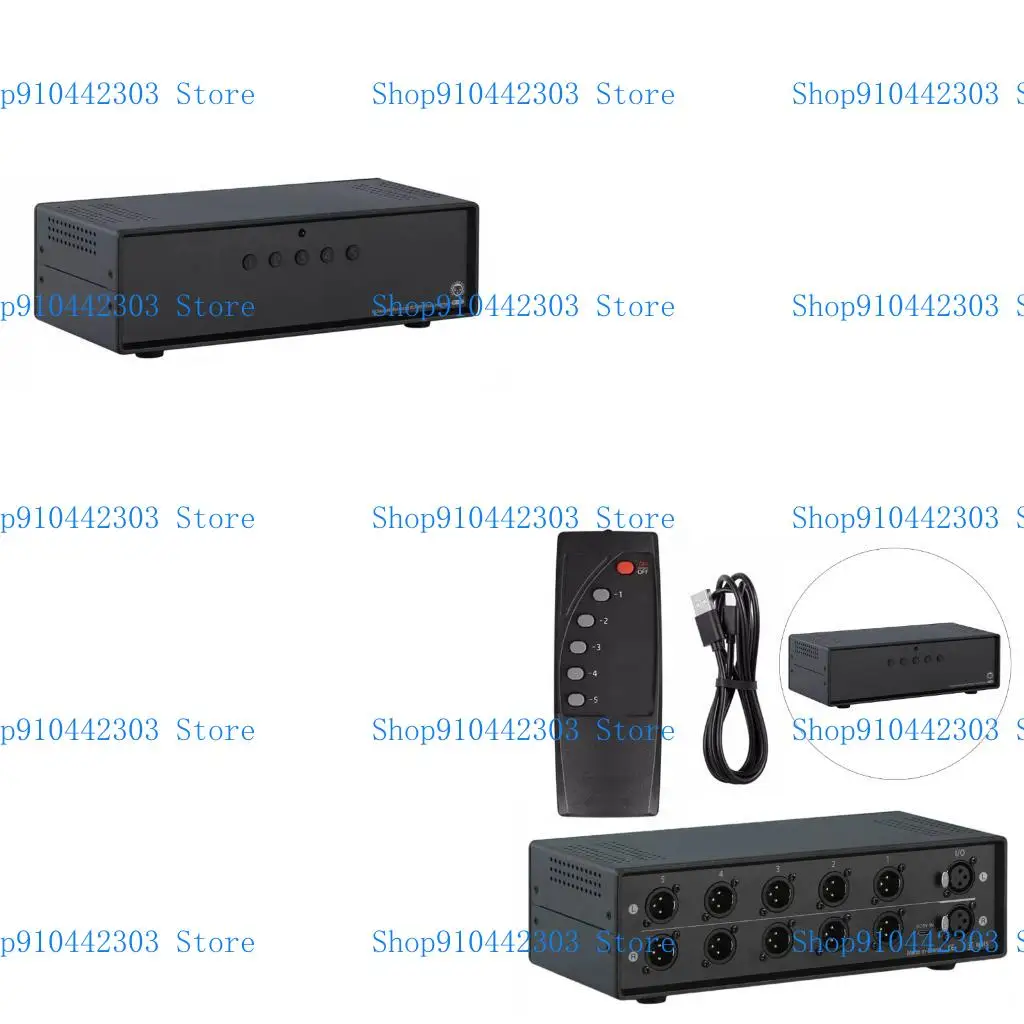 

L4MD 5 Way XLR Сбалансированный аудионный переключатель аудионный переключатель с золотыми разъемами