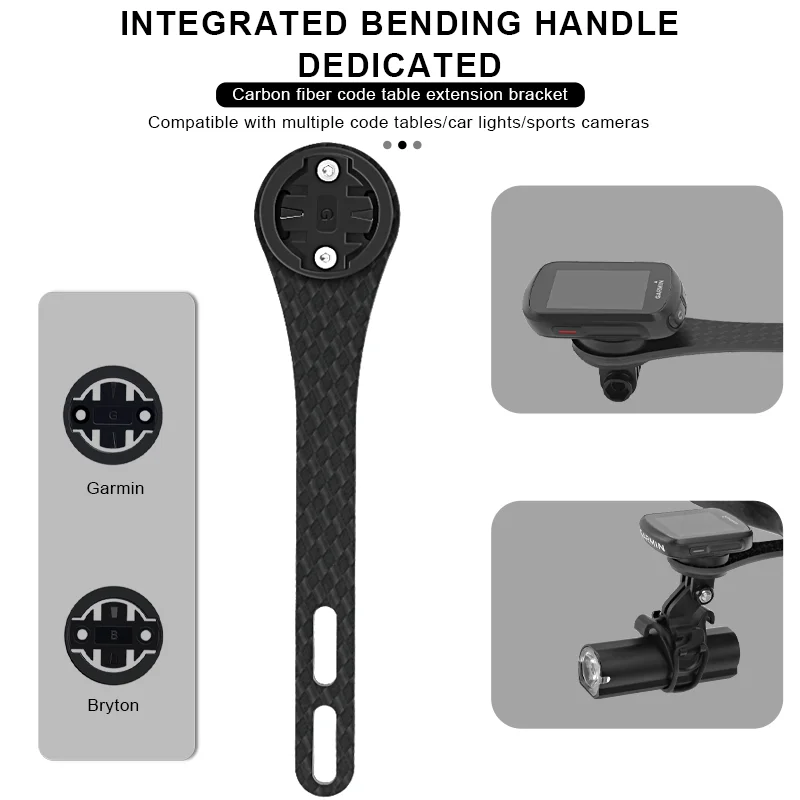 Bike Computer Holder Carbon Fiber Bracket Rad Bicycle Stopwatch Speedometer Mount Holder For Garmin Gopro Bryton Light Stand