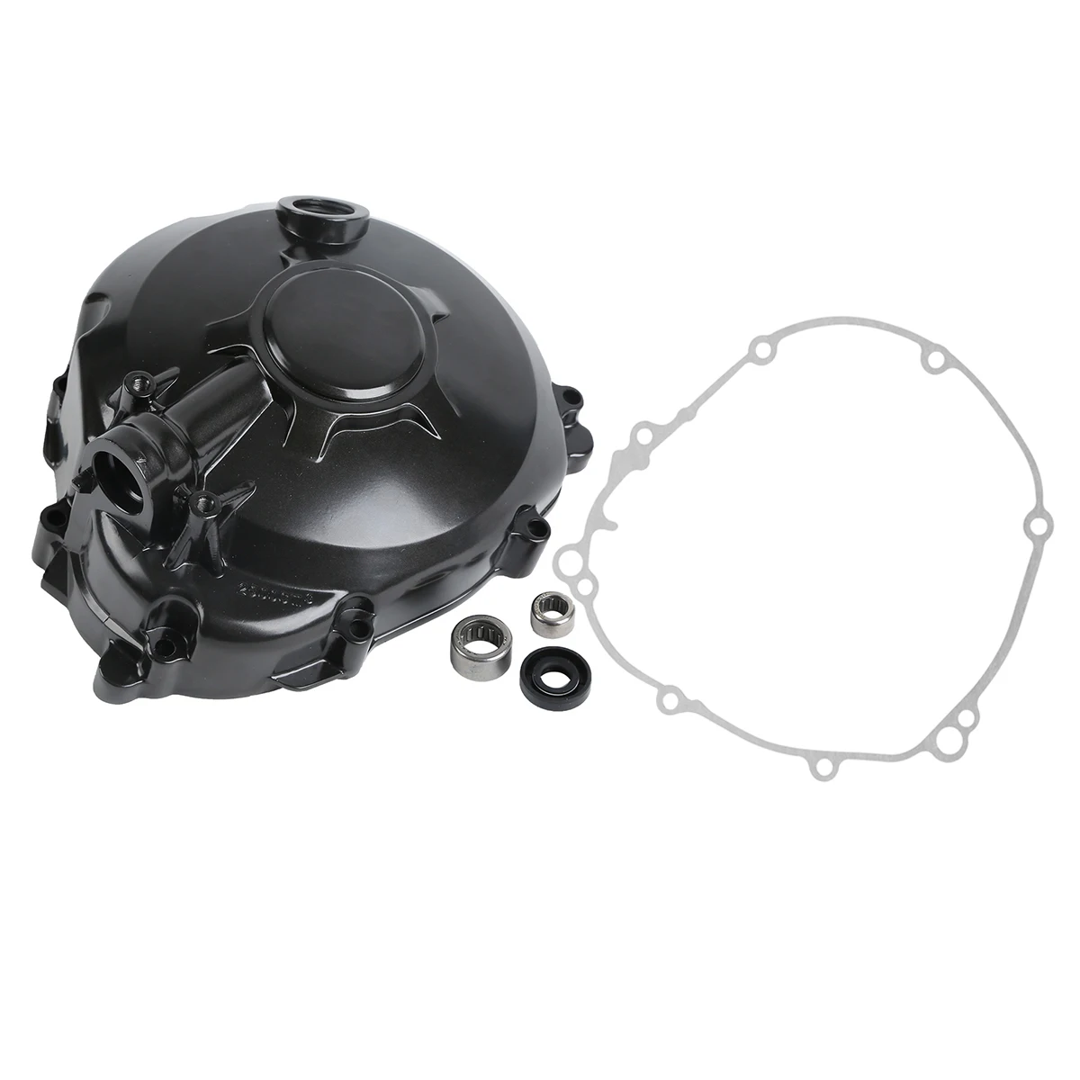 

Right Side Clutch Cover Fit For Yamaha YZF R1 YZF-R1 2006 Black Aluminum