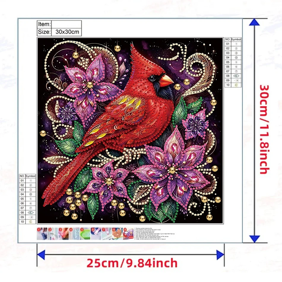 RUOPOTY-Alien Diamond Painting Bird Owl Chicken Abstract Crystal Diamond Art Painting Kits With Special Diamonds Stitch Products