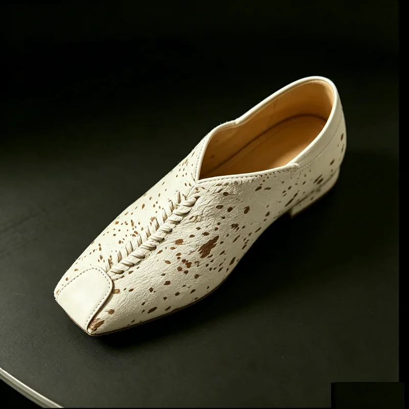 Women's new spring and autumn genuine leather horsehair high heels, high-end temperament fashion shoes, work order shoes