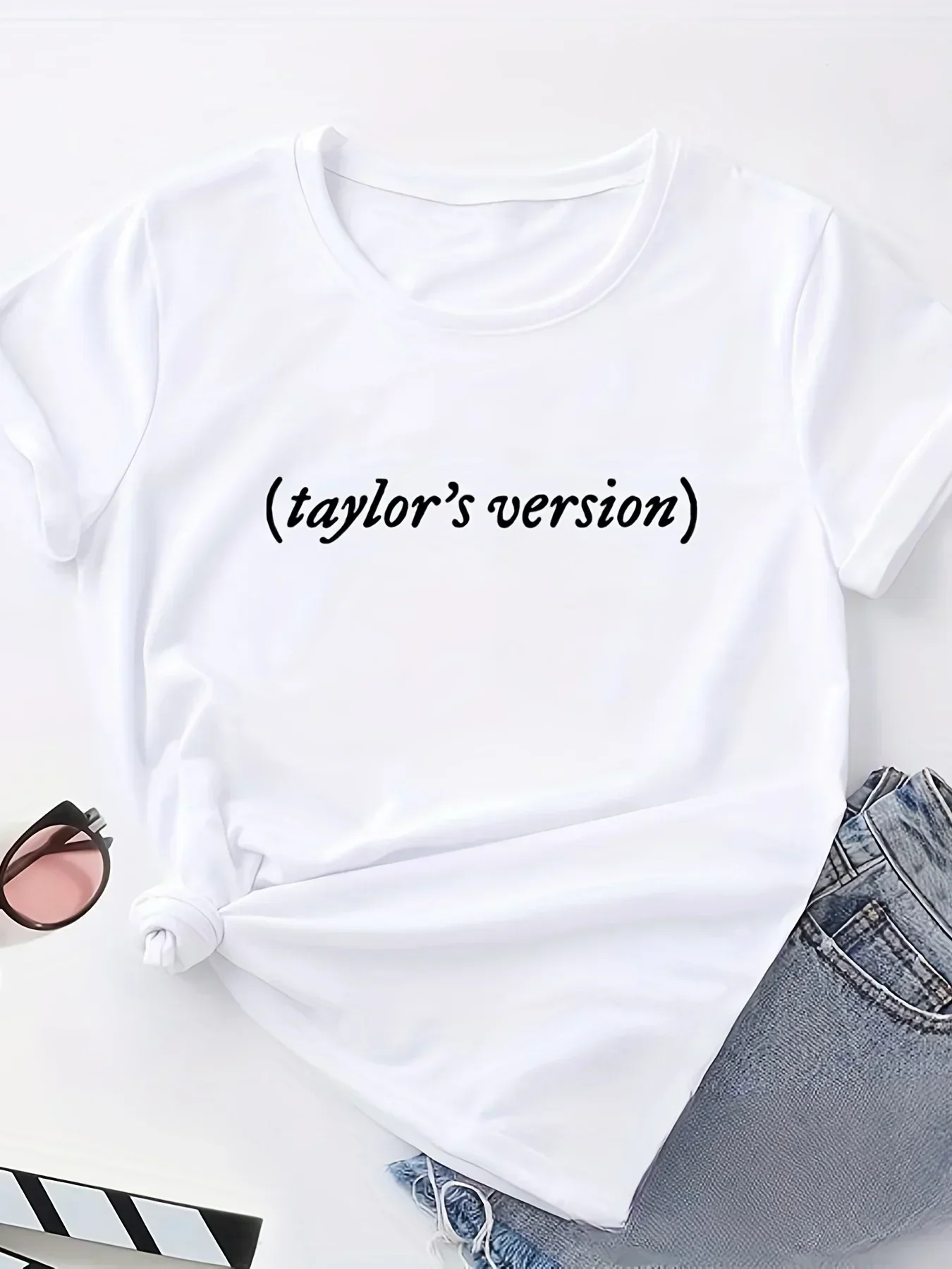 Camiseta femenina Taylor Estampada De Manga Curta Y2K Swifts Merch Harajuku Roupas De Rua ropa De mujer