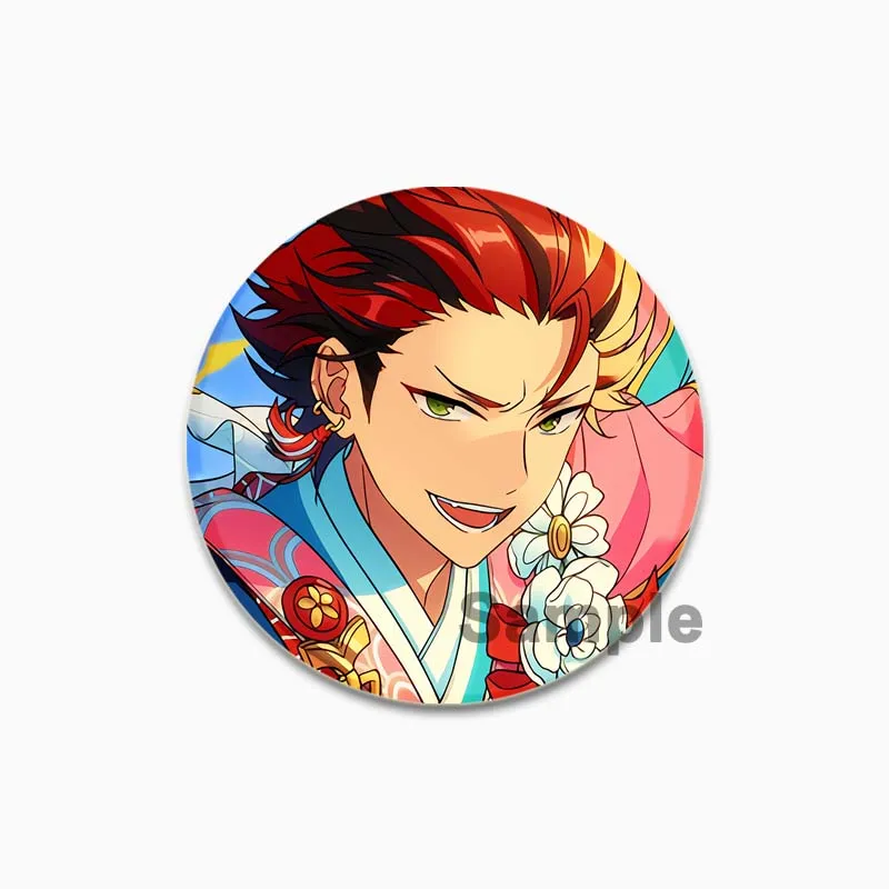 Anime Game Badge Sakuma Rei Ogami Koga Tsumugi Aoba Tori Himemiya Brooches Cosplay Enamel Pins for Clothes Backpack Accessories