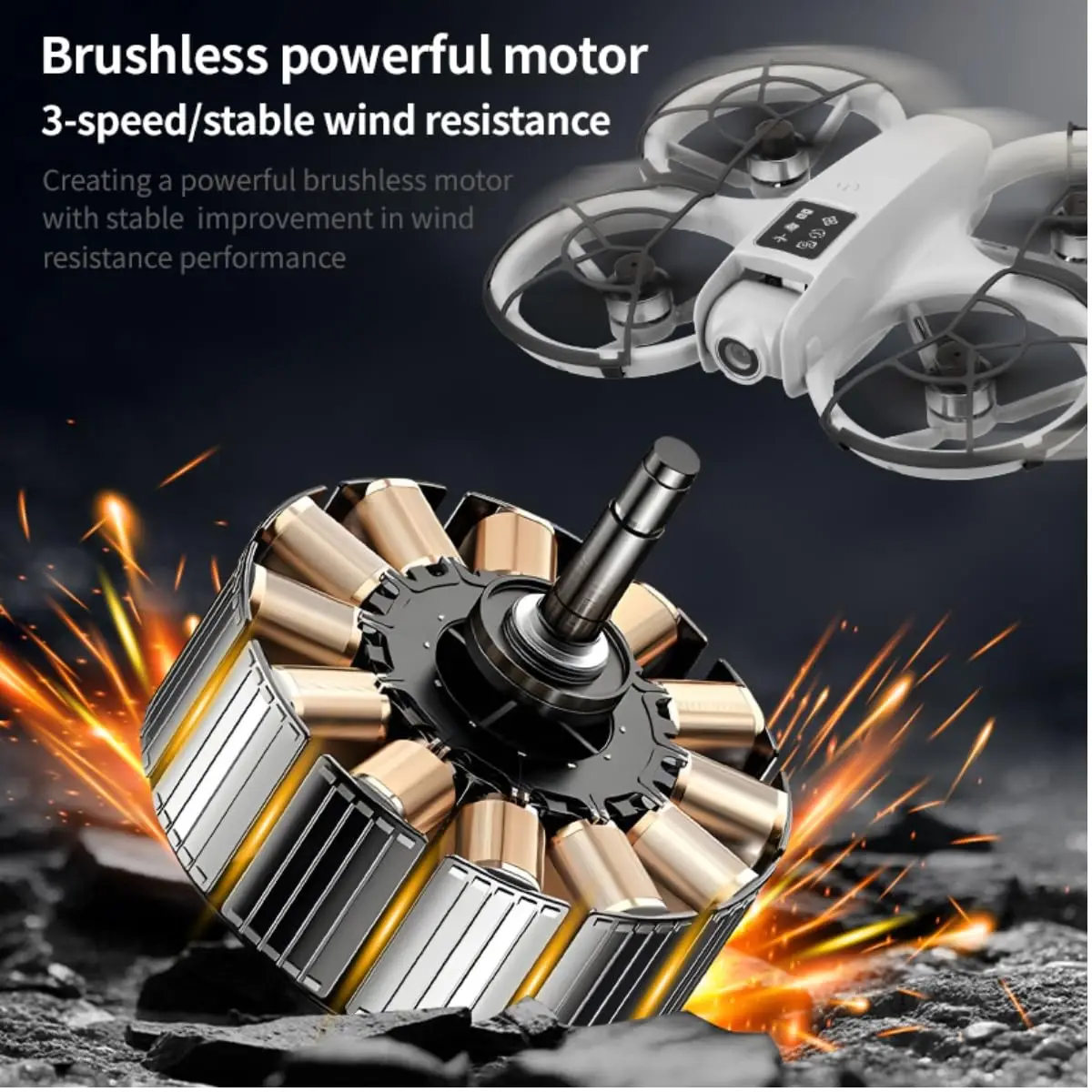 Drone telecomandato 2.4G FPV 480P HD Occhiali di trasmissione in tempo reale Telecamera HD Drone senza spazzole Aereo RC Quadcopter Giocattolo volante