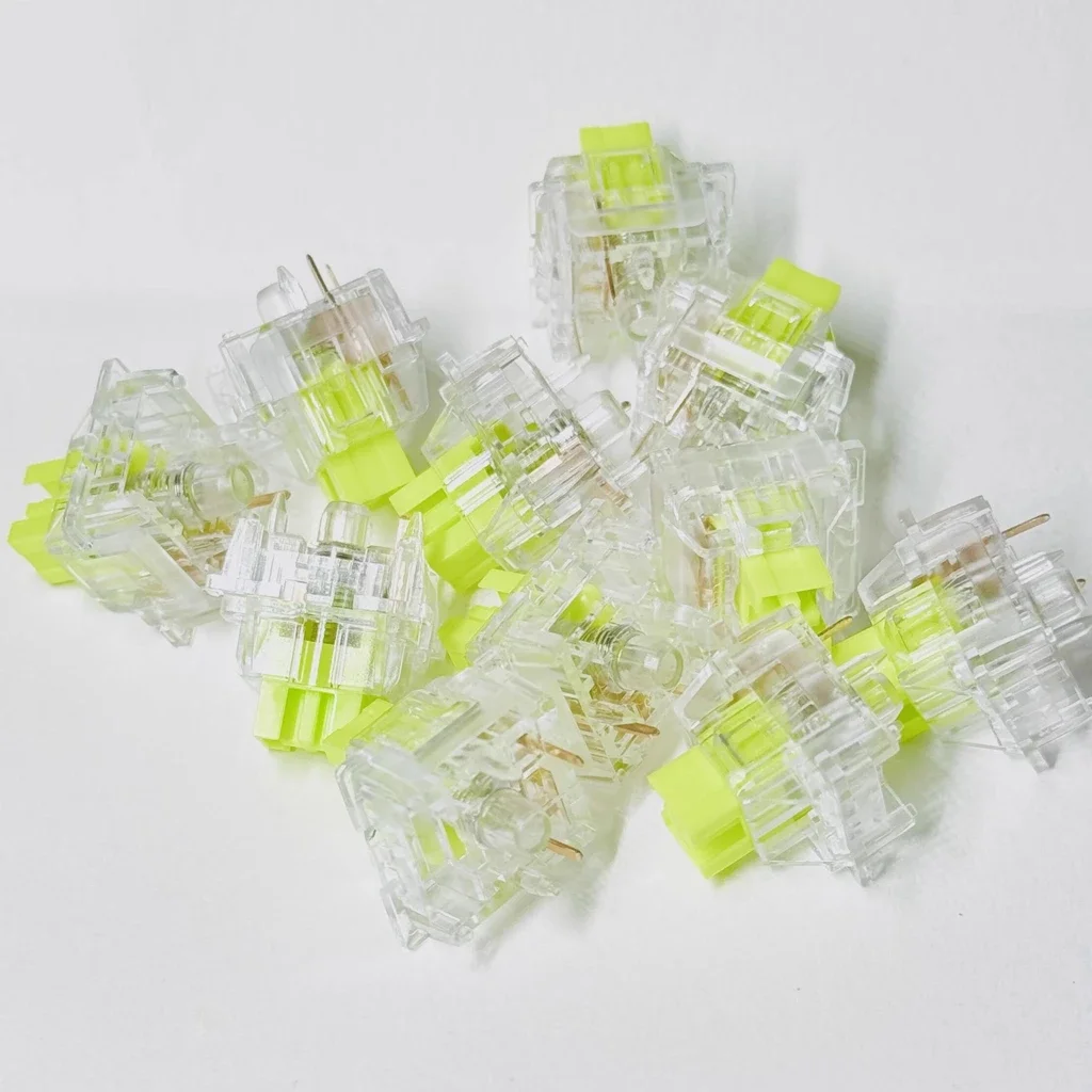 Outemu Crystal Transparency Switch Peach V3 Lemon V3 5Pin Custom Mechanical Keyboard Linear Tactile Mute Switches Lubed Hot Swap