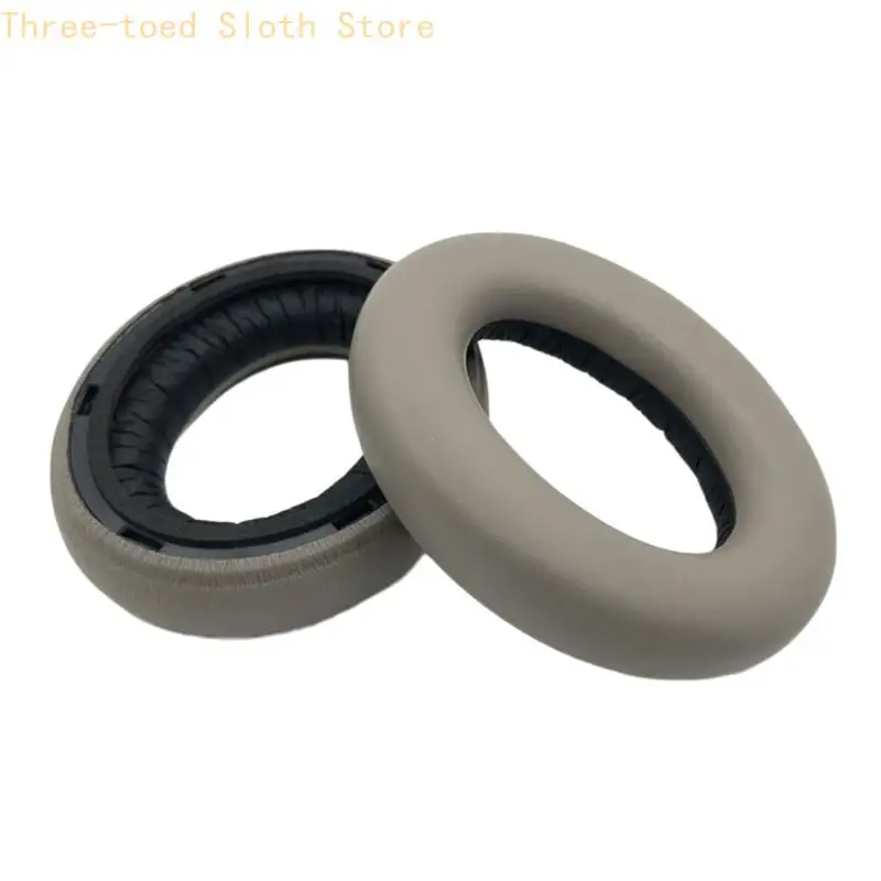 1 Pair of Replacement Headphone Cushions with Lambskin Outer Layers, Padded Interiors, and Mechanical Attachments E74A