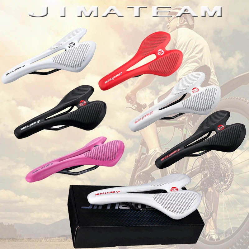 

New JIMAITEAM all-carbon fiber seat, all-leather seat, bicycle saddle and riding equipment with free shipping