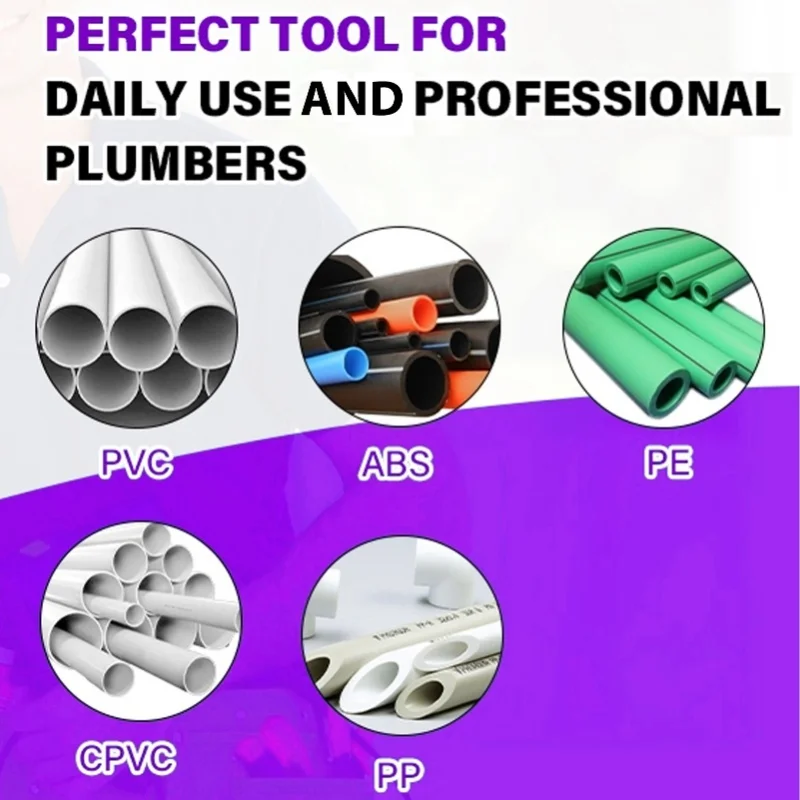 Plastic Pipe Deburring Tool Professional Effective 1 1/4-4in PVC Tubing Plumbing Reamer Chamfer