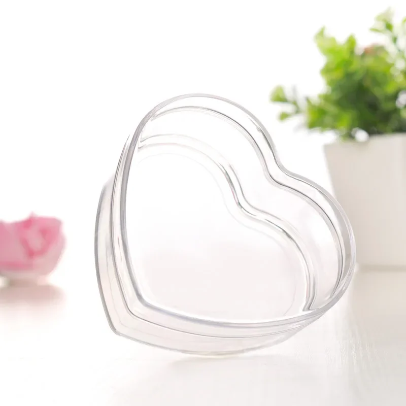 Plastic Organizer Box Chocolate Candy Gift Box Heart Shape Snacks Dried Fruit Container Sundries Transparent Storage